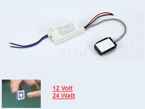 Corbett KBT-12V24A Driver LED 12V 24W con interruptor táctil – Fuente de alimentación regulable para iluminación LED de espejos