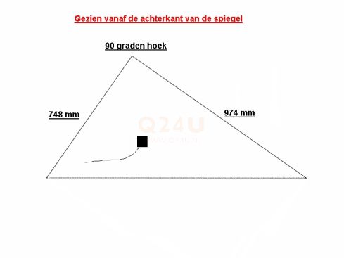 Calefacción para espejo triángulo 748 x 974 mm - 230 Volt