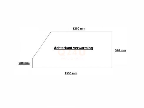 Calefacción para espejo pentágono 1550 x 570 mm - 230 Volt