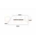 Calefacción para espejo pentágono 1550 x 570 mm - 230 Volt