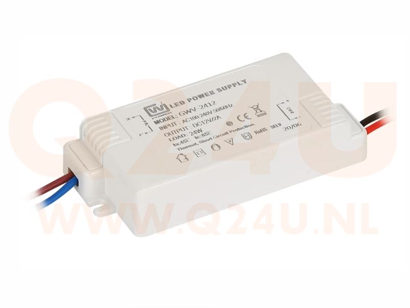 Fuente de alimentación LED 12V 2A 24W – Fuente estabilizada para iluminación LED y calefacción de espejos