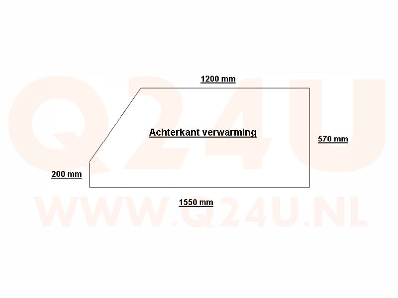 Calefacción para espejo de baño Pentágono 1550 x 570 mm - 230 volt