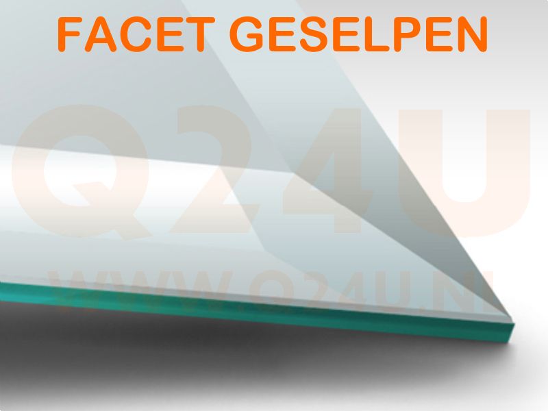 Spiegel op maat 4 mm met schuine kant (Facet geslepen)