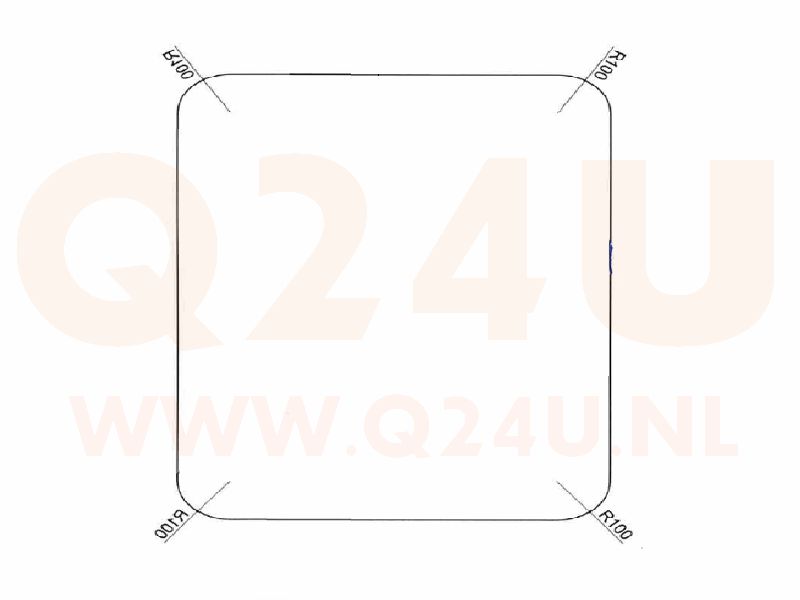 Calefacción para espejo de baño Cuadrado 940x940 mm R100 - 230 volt